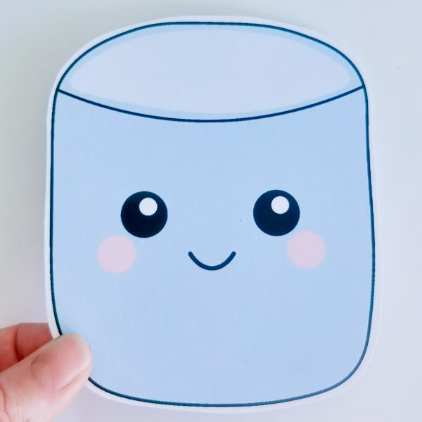 Blue Marshmallow shaped card