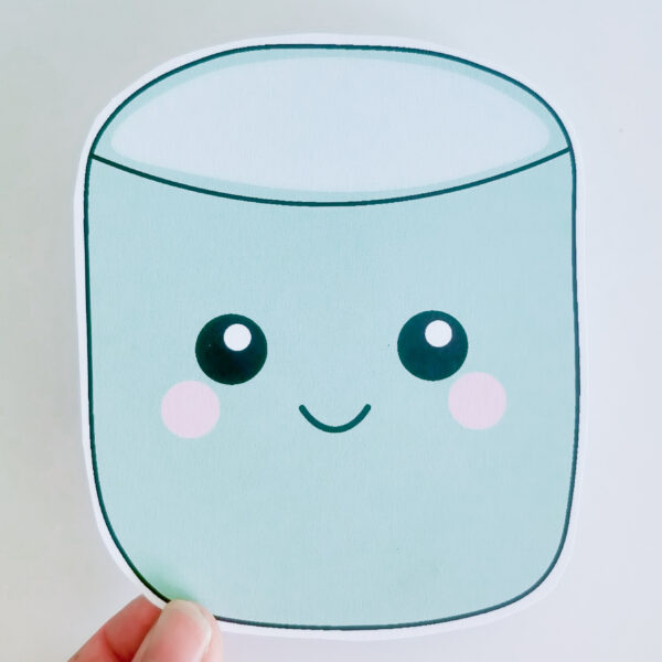 Green marshmallow shaped card