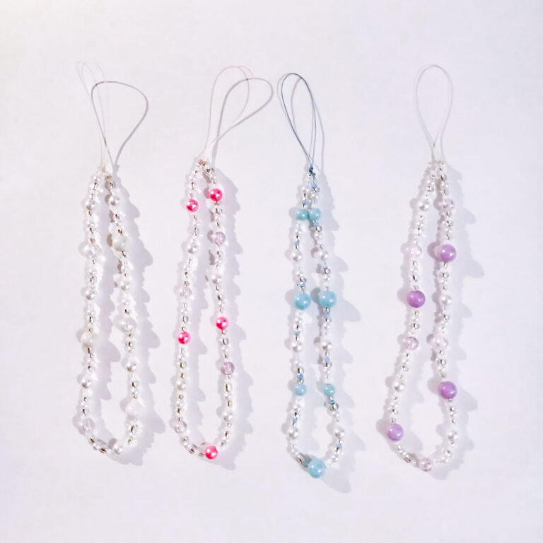 Phone Charms with clear and pastel colors