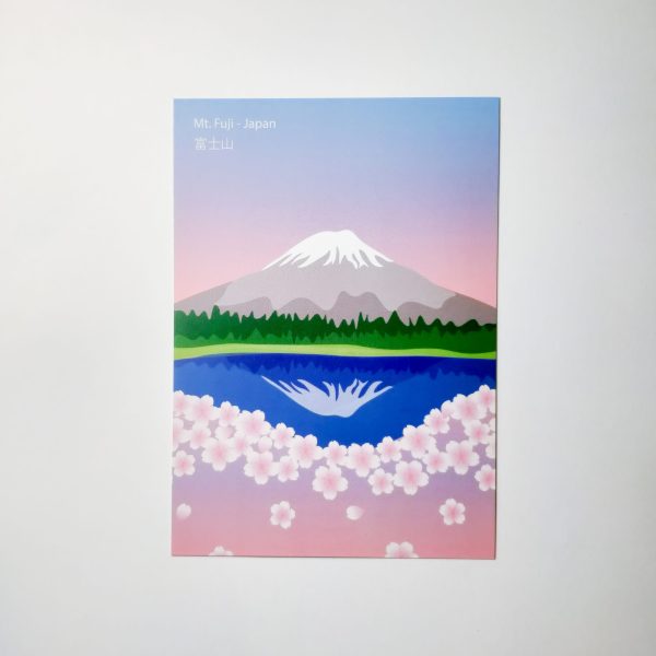 sakura postcard cherry blossom in japan