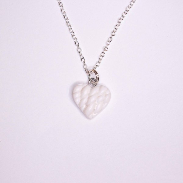 Necklace with white heart